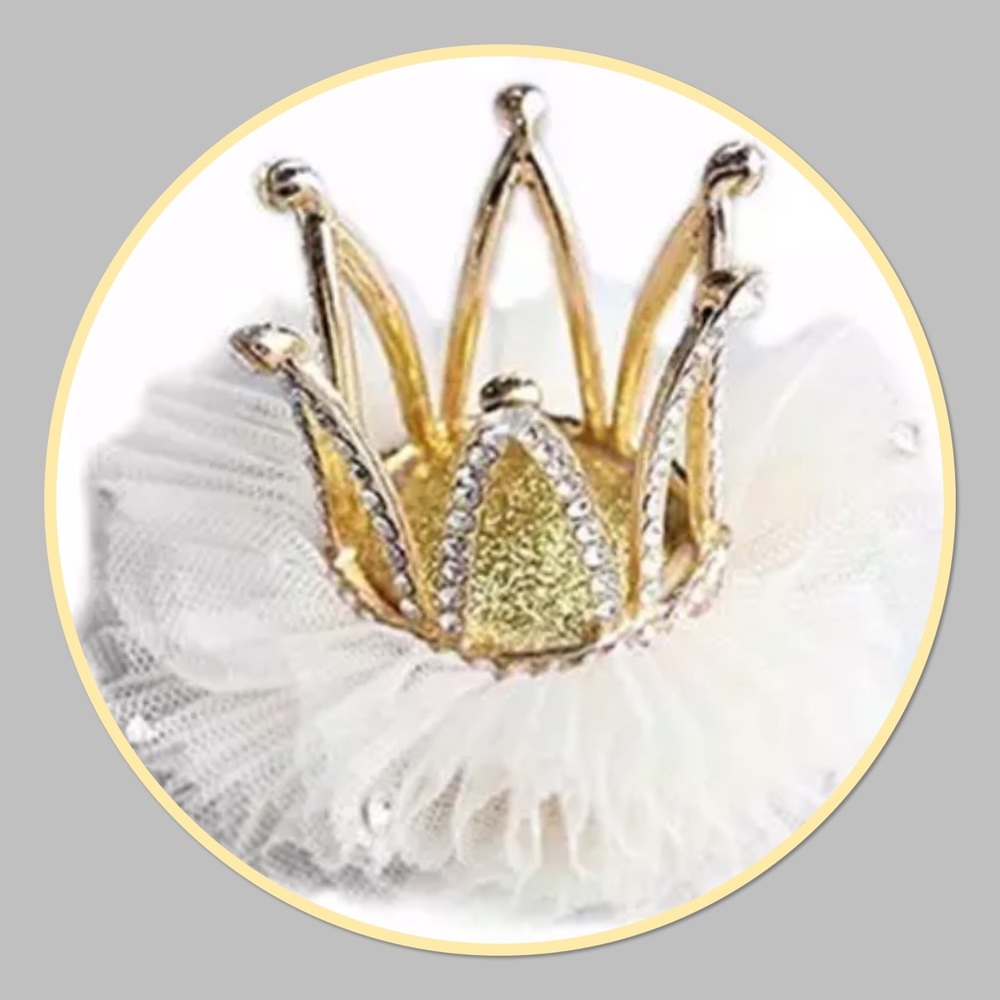 👑NEW👑Princess Lace & Rhinestone Tiaras 👑 - Picture 3 of 4